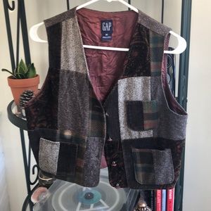 Brown, patchwork vest